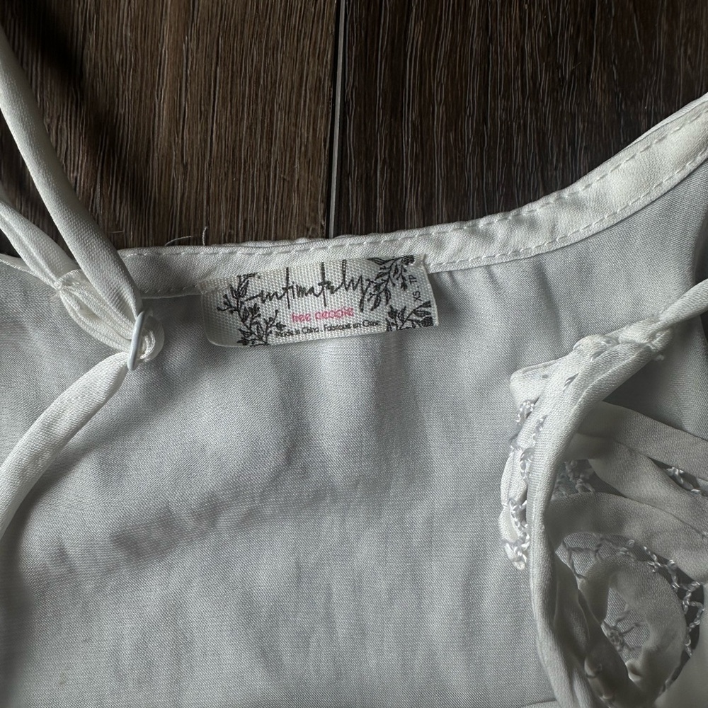 Free People White Embellished Crop Camisole - Picture 3 of 4